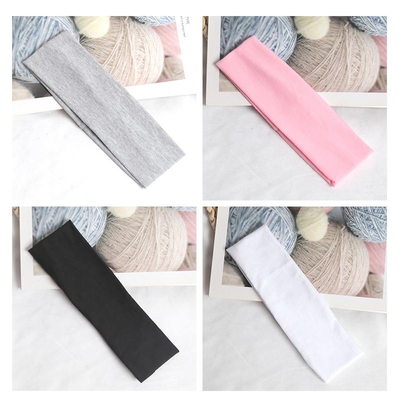 4Pcs Cotton Simple Elastic Hairbands Fashion Women Solid Color Wash Face Make-up Hair Band Vintage Sports Running Yoga Headbands