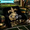 1PC Custom Name Blanket Orleans Saints Logo Flannel blankets Patterns Throw Blanket All-Season Soft Gift for Couch, Bed, Camping, Birthday gifts