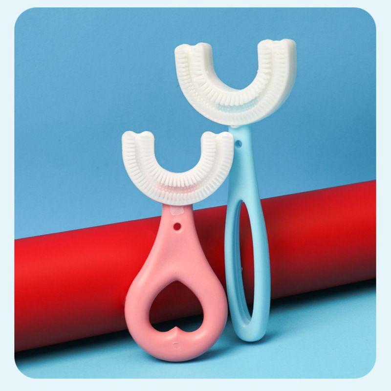 U-shaped Baby Toothbrush Designed For 1 Year Old With Fun And Safe Silicone