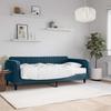 Vidaxl Sofa Z Materacem Do Spania, Niebieska, 100X200 Cm, Aksamit