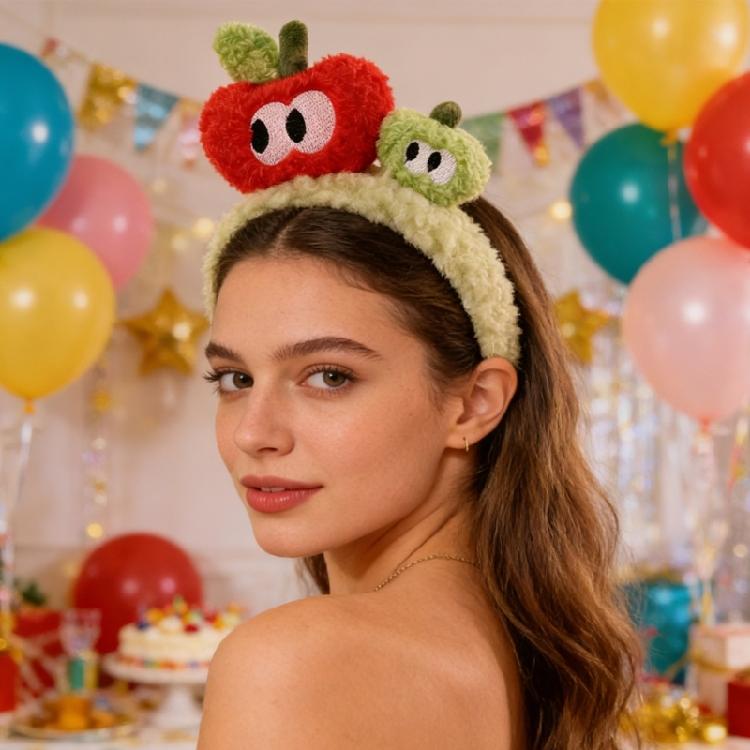Fashionable Fruit Headwear Lightweight Plush Fabric Hair Band Props For Outdoor Activity And Daily Styling Tool