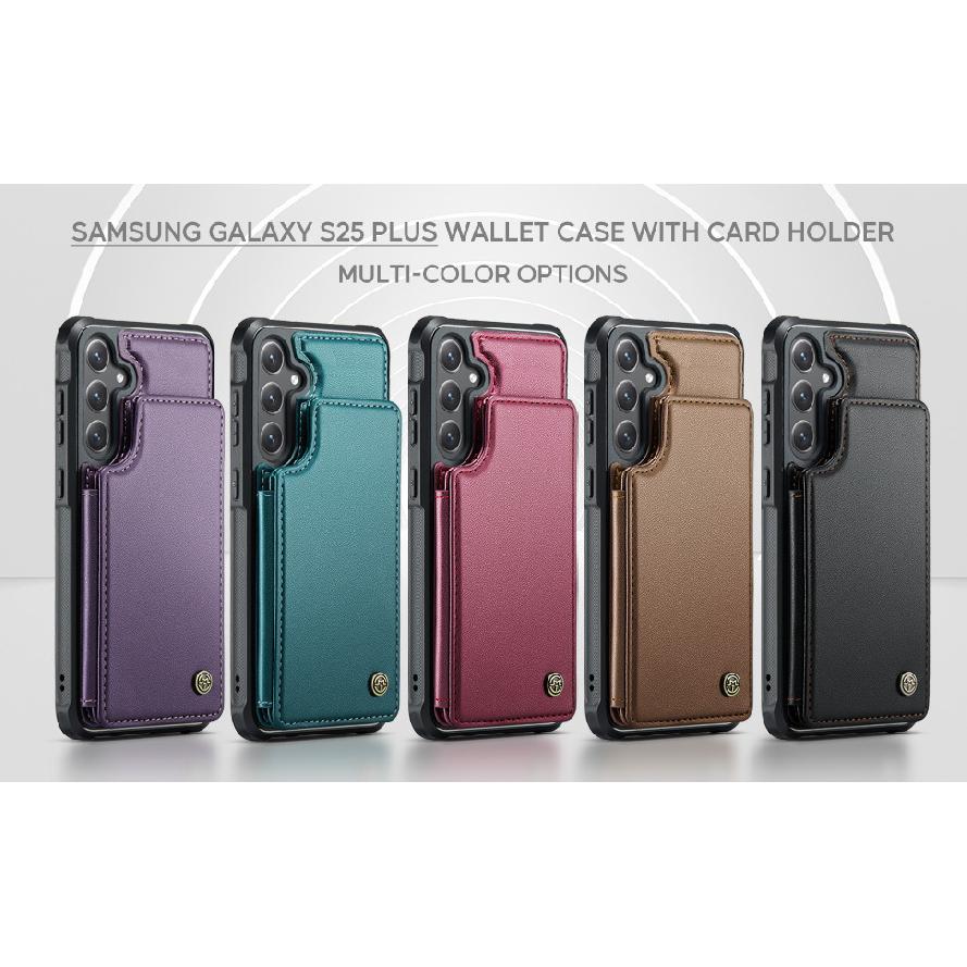 Suitable for Samsung S25Edge phone case, A56 card slot anti-drop leather case, A36 RFID stand protective bottom case