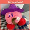 Qd New Star Kirby Magician Plush Toy Cute Flying Broom Halloween Edition 33cm