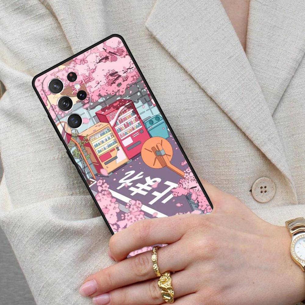 Tokyo Sakura cherry blossom landscape Cell Phone Case for Samsung Galaxy S26 Ultra S25 S24 S23 S22 S21 S20 Note10 Cover