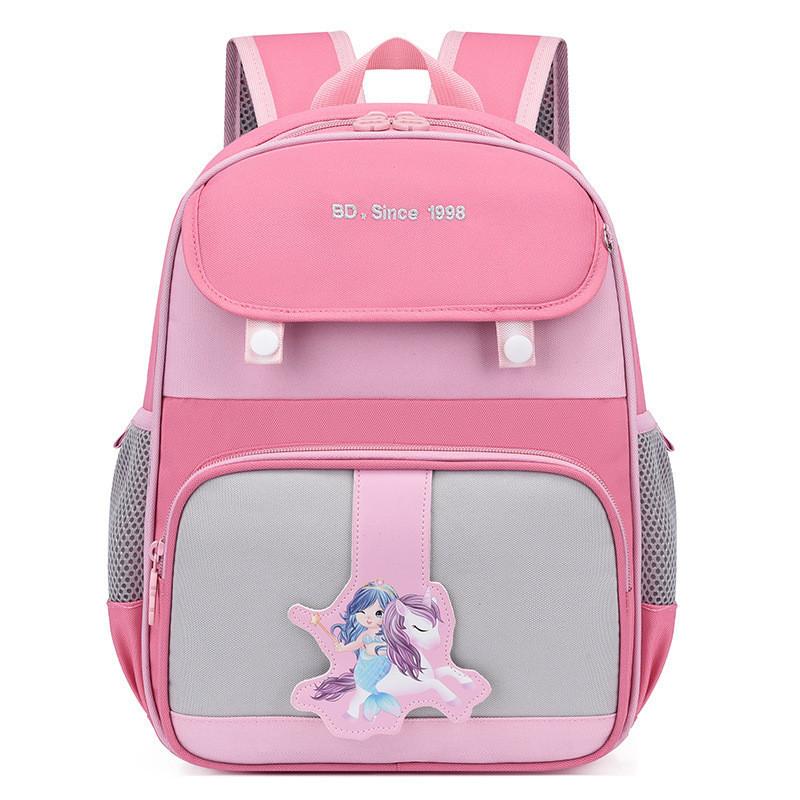 Adorable Cartoon Kids Backpack Breathable Oxford Cloth Large Capacity School Bag For Boys And Girls
