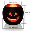 Halloween Table Decor Lanterns Black Glass Votive Tealight Candle Holders Halloween Indoor Party Decorations