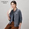 Kemeng Boka Women's 100% Cashmere Lapel Cardigan