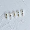 2023 Rose Gold 3D Nail Art Stickers - Self-Adhesive Throwing Ball Pattern Decals