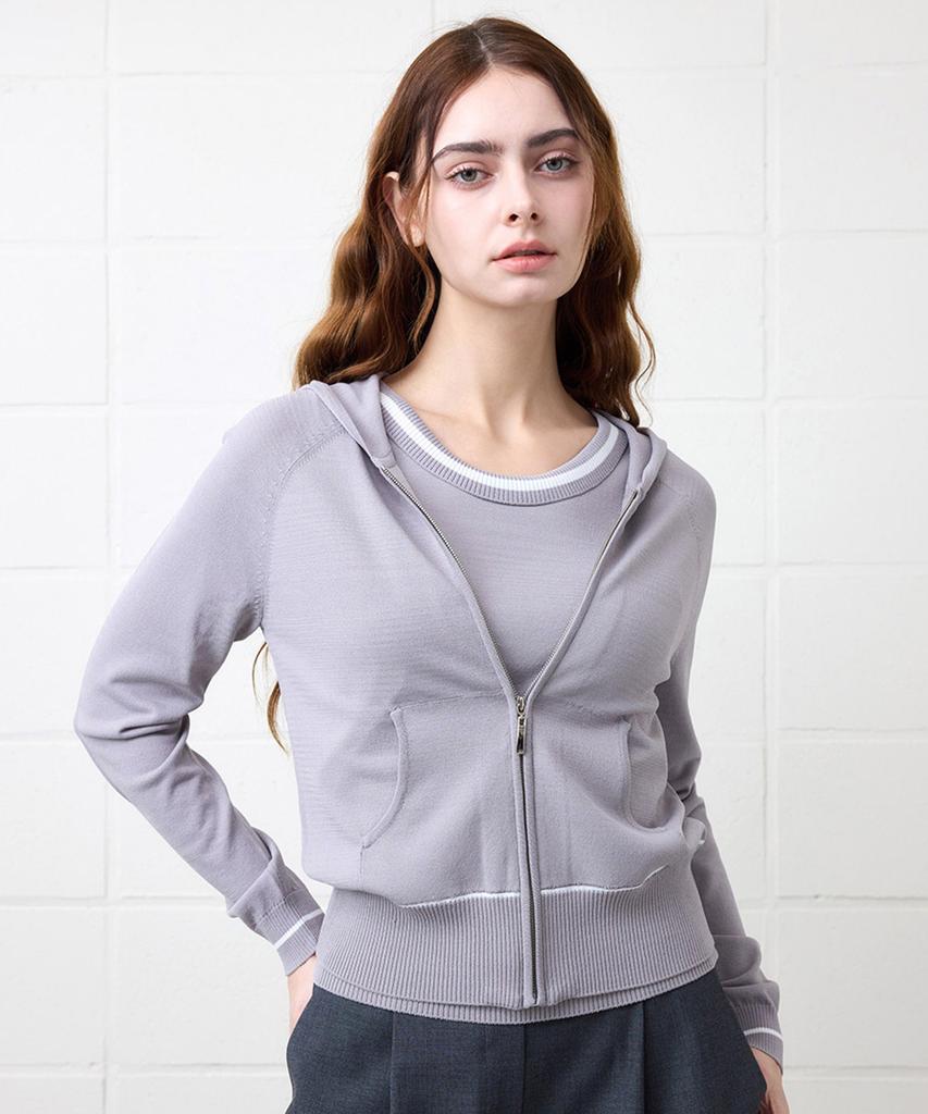 YUJEEOT Summer Cool Knit Zip-Up Hoodie Set (2 Colors)
