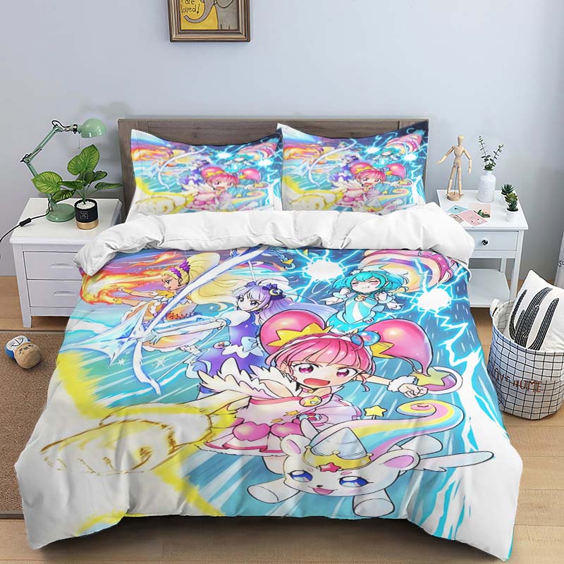 2026 New Pretty Cure Themed Duvet Covers and Pillowcases – Perfect for Single, Double, Queen, and King Beds – Holiday Gifts