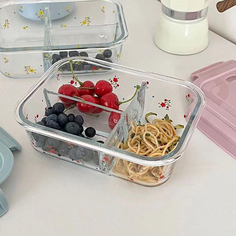 Kawayi Glass Fresh-Keeping Box Heat-Resistant Microwave Oven Bento Fridge Special Sealed Bowl Food Storage Containers