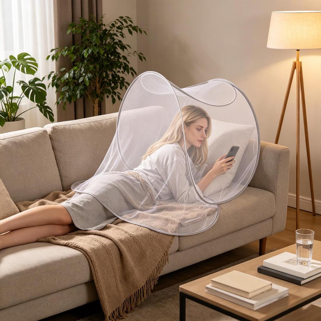 80x80cm Folding Mosquito Head Cover Portable Foldable Pop-up Cover Protection Sleeping Head Net For Adult Baby Face Protection