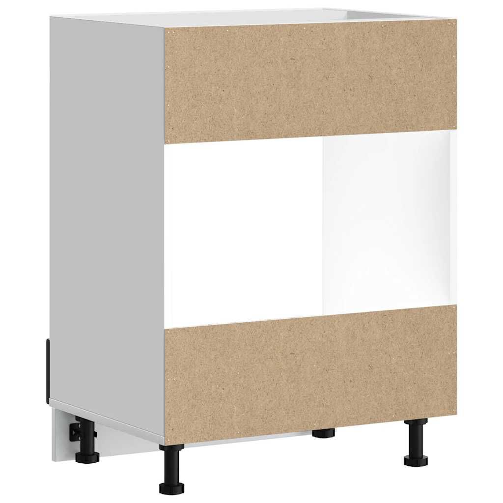 Porto Schwarzer Küchenschrank, Integrierter Küchenschrank Für Den Backofen, 60 X 46 X 81,5 Cm