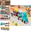 Wooden Animal Pattern Magnetic Car Building Block Children Puzzle Toy Set For Early Education And Cognitive Development