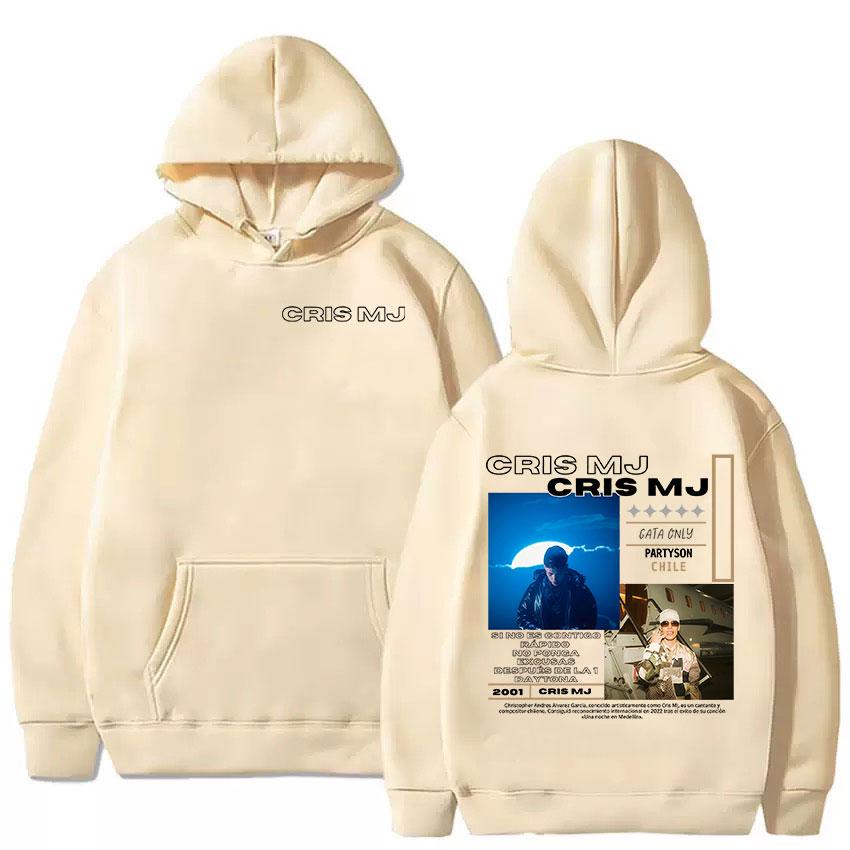 Rapper CRIS MJ Tour 2025 Album Graphics Hoodie Men's Hip Hop Gothic Punk Pullover Sweatshirt Casual Oversized Hoodies Streetwear