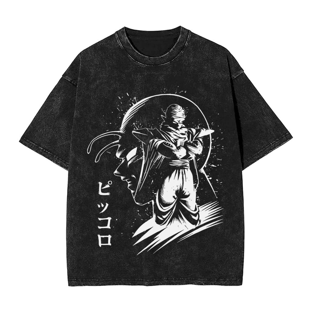Dragon Ball Washed T Shirt Streetwear Hip Hop Fashion T-Shirts Tees Men Women Cotton Harajuku Summer