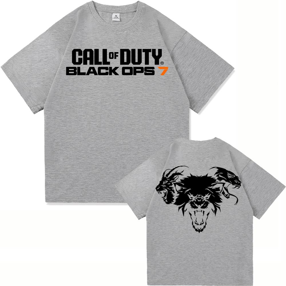 Call of Duty 7 Tričko Horká móda Pánské/Dámské Harajuku Estetické Vintage Tričko Vysoká kvalita Ležérní Cool Hra Bavlněná Trička
