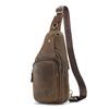 Genuine Leather Crossbody Chest Bag Men's Retro Top-grain Cowhide Men's Front Shoulder Bag