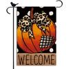 Fall Pumpkin Garden Flag Welcome Autumn Thanksgiving Small Garden Flags Double Sided Seasonal Garden Farmhouse Decor