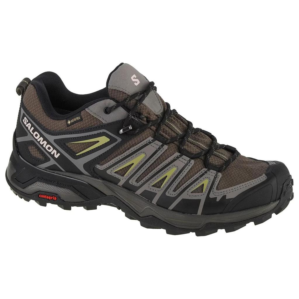 SALOMON X Ultra Pioneer Antideslizantes Duraderos Profesionales Transpirables de Caña Baja Zapatos Funcionales para Exterior Zapatos de Hombre Marrón Negro 471967