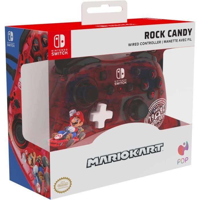 Manette de jeu - PDP - Rock Candy Mario Kart - Filaire - Coloré et transparent - Compatible Nintendo Switch