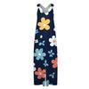 Tuta estiva da donna con stampa floreale, Tuta vintage, Spalline non regolabili,