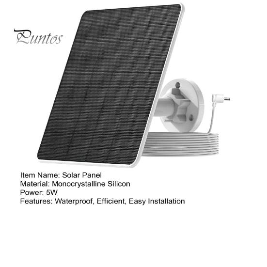 Panel słoneczny do kamery Ring Camera Wodoodporna ładowarka słoneczna 5 W z kablem 13-stopowym do akumulatora Ring Spotlight Cam/Plus/Pro do akumulatora Stick Up Cam/Pro