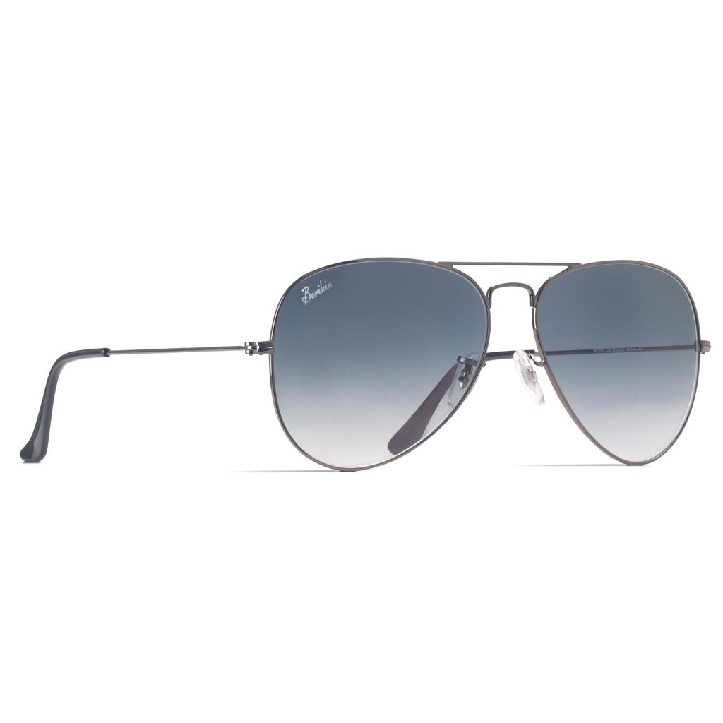 Berikin Aviator Teardrop Gray UV400 for Men and Women Sunglasses, Glass, Gradient, Protection,