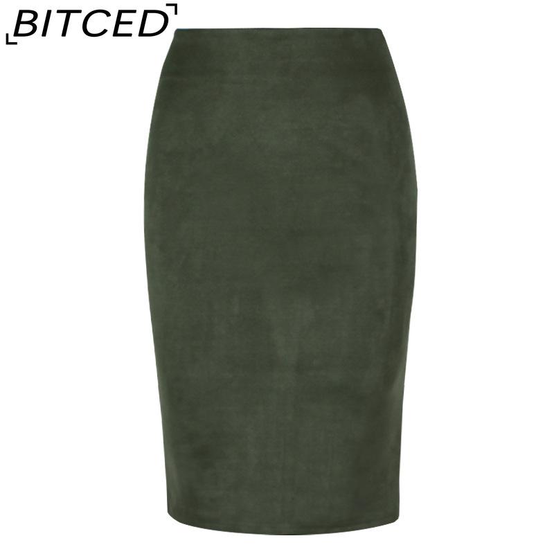 BITCED Women's Fashion Casual Solid Color Print Summer Spring Skirt