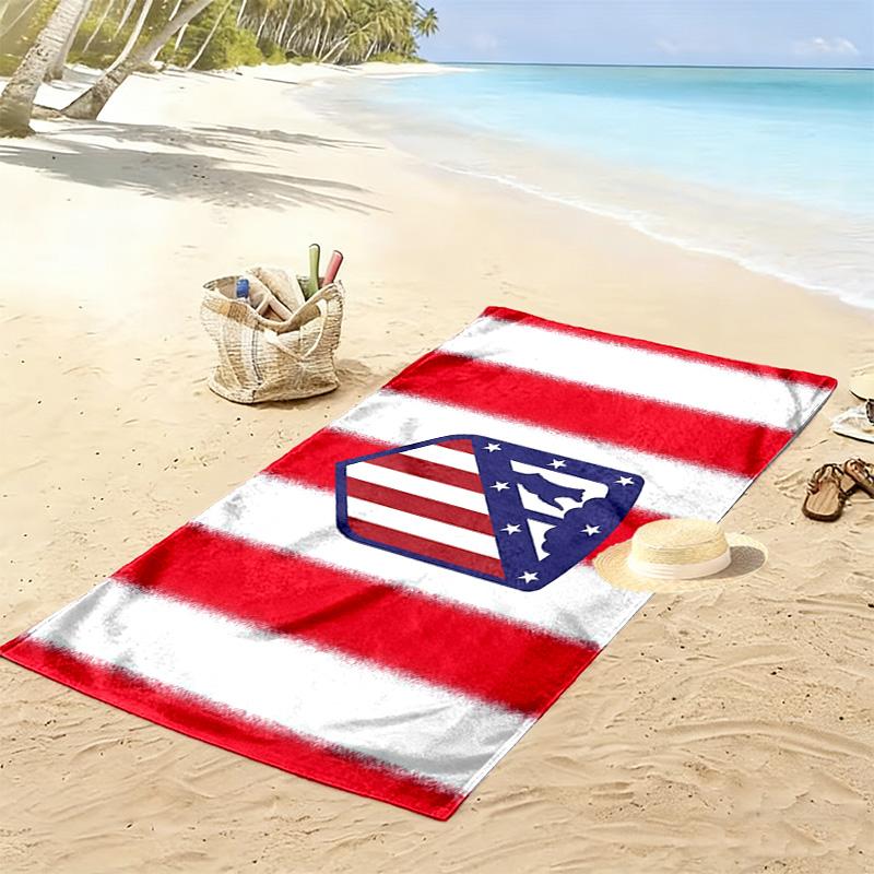 Club Atletico De Madrid2 Print Beach Towel, Large Soft Quick Dry Towel for Beach Camping Swimming