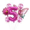 Butterfly 32 Inch Digital Flower Aluminum Film Balloon Set Baby Birthday Balloon Party Decoration Scene