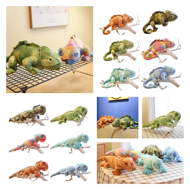 Realistic Lizard Plush Toy Super Soft Short Plush Material Color-changing Chameleon Doll Perfect Gift For Teens