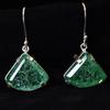 Natural Green Emerald 63 Ct CERTIFIED Fancy 925 Sterling Silver Stone Earring MY.ER-39-NS