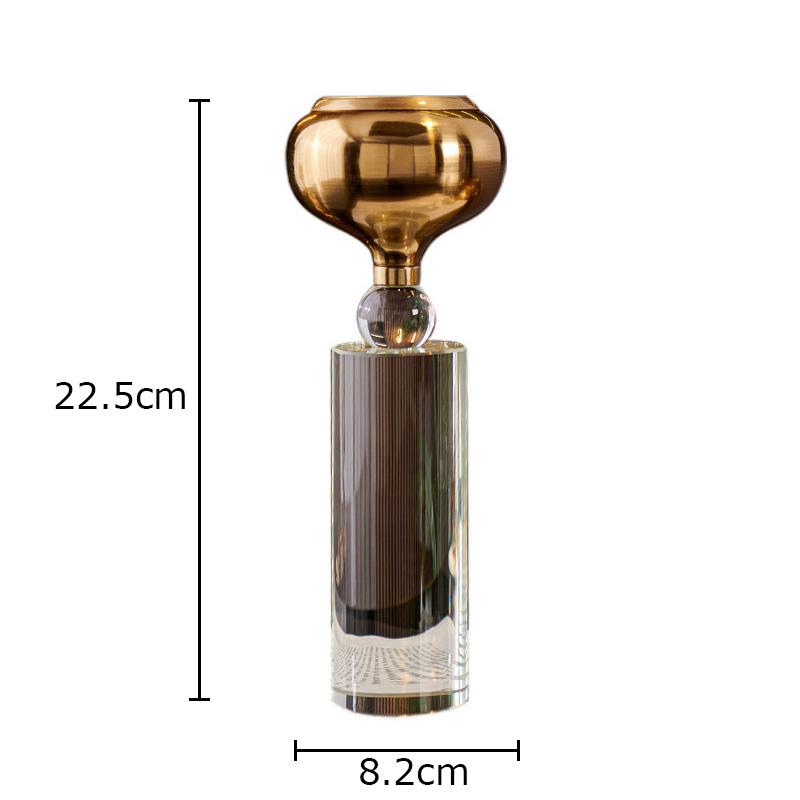 Minimalistischer transparenter Kerzenhalter Ornamente Kreativer Glas-Kerzenständer Schreibtischdekoration Wachsschmelz-Brenner Heim-Aroma-Behälter