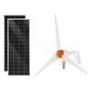 12V 400W Solární Větrná Energetická Sestava, 2ks 100W Monokrystalických Solárních Panelů + 200W Větrná Turbína + MPPT Hybridní Solární/Větrný Regulátor pro Domácnost, Obytný Vůz, Loď