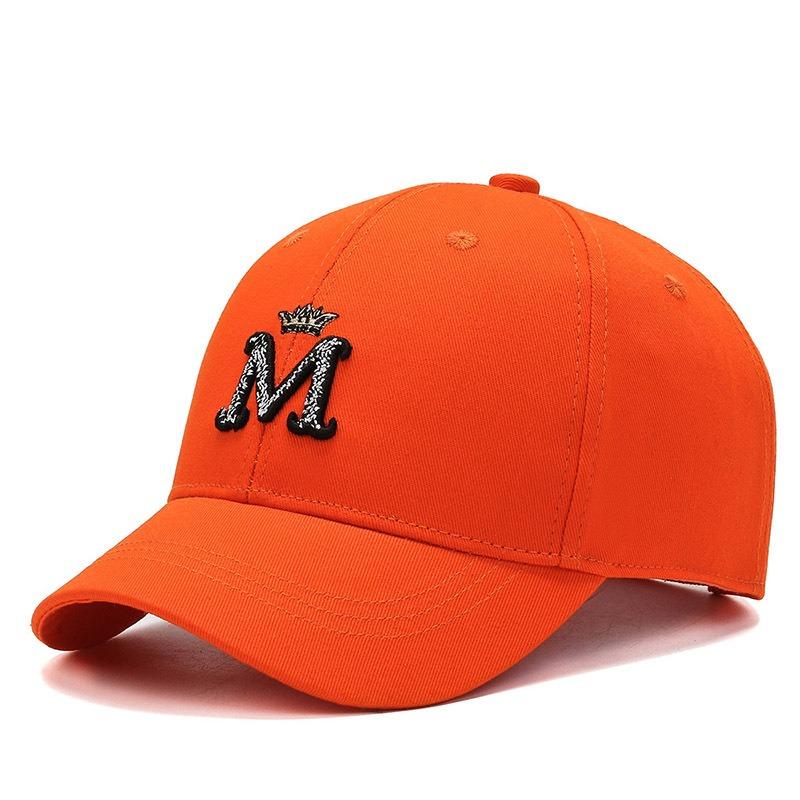 Hat M Standard Embroidered Baseball Cap Korean Fashion Simple Hat Short Brim Sun Hat, Sunshade Sun Protection Hat Equestrian Hat Tide