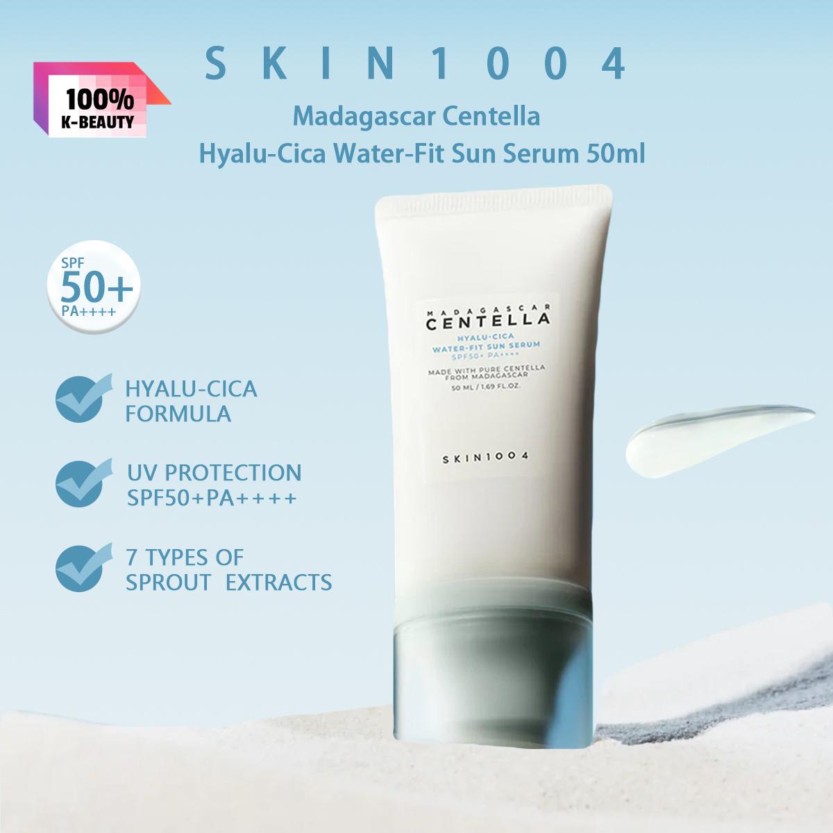 SKIN1004 Мадагаскарская центелла Hyalu-Cica Водостойкая солнцезащитная сыворотка SPF50+ PA++++