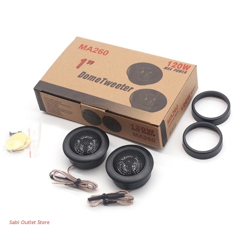 1 пара автомобильных высокочастотных динамиков мощностью 120 Вт, автомобильная система, супер громкий высокочастотный динамик 12V чёрный