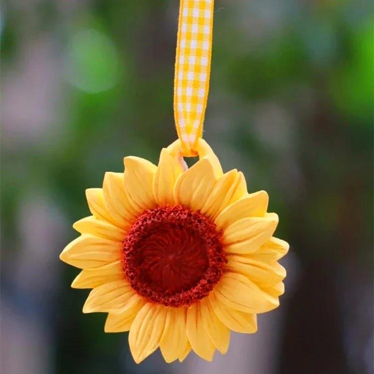 DIY 3D Forma na přívěsek Slunečnice Silikonová Forma na Svíčku Mýdlo Sádru Aromaterapii Čokoládu Nástroje na Pečení Dortů Sádra Hlína Pryskyřice Umělecké Řemesla