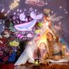 Krone Fantasy Stjernehimmel Projektion Natlampe 15-i-1 Soveværelse Loft Roterende Atmosfære Lampe Boligindretning Børne Fødselsdagsgave