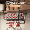 Kitchen Under Cabinet Basket Storage Shelf Tissue Cup Holder Closet Desk Hanging Rack Hollowed Pullout Drawer Sliding Basket