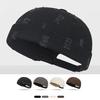 Lässige Vermieter-Mütze Ohne Schirm Schirmloser Hut Fischer Beanies Mütze Rissiges Loch Einfarbig Docker-Mütze Vintage Zerbrochene Melonenkappe
