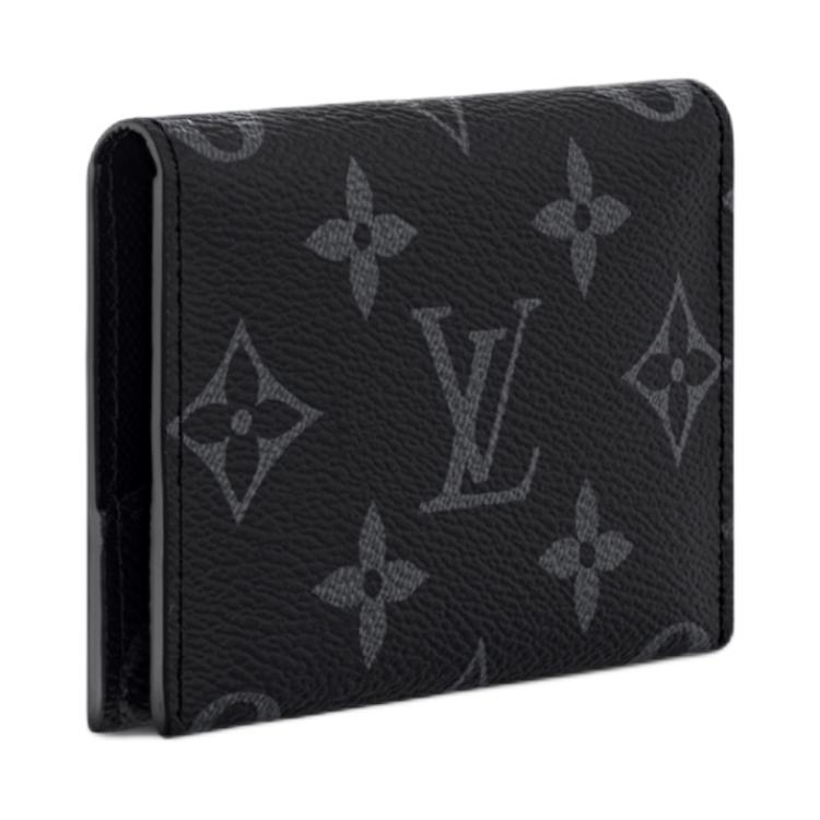 Louis Vuitton Slim Card Holder Black Monogram Eclipse Canvas Men Wallets M14918