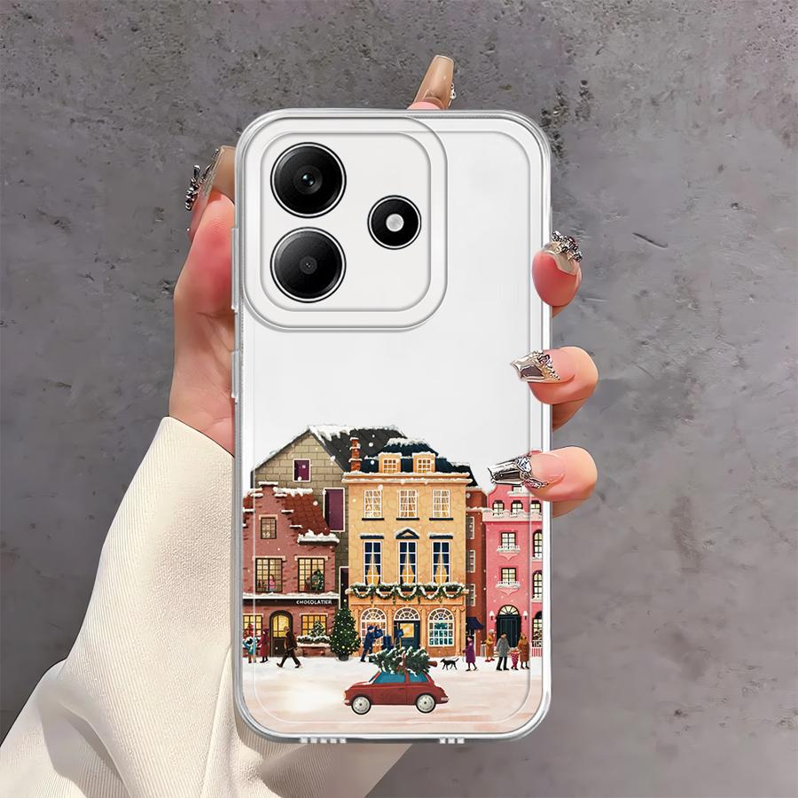 

Winter Village Christmas Case for Xiaomi Redmi Note 14 Pro Plus 10S A4 13C 9 10 Note 13 11 12S 14C 11S 12 Soft Phone Cover Redmi 14C 4G