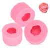 3Pcs Lovely Distinctive Round Flower Shape Cake Candle Soap Silicone Mold DIY Tool Accessories