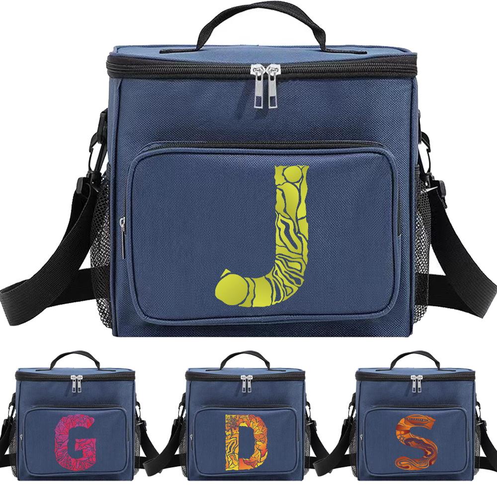 Insulated Bags Shoulder Lunch Bag Waterproof Cooler Box Thermal Organizer Handbag for Men and Women New Engrave Image Pattern