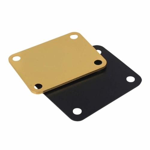 Bstinay Square Neck Plate, Neck Joint Plate, Electric Guitar Part, with Screws, Metal, Gold
