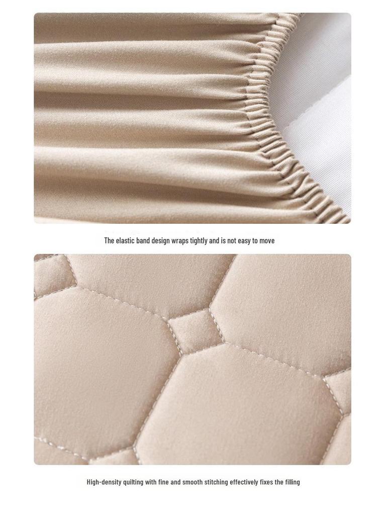 Rutschfeste, einfarbige, gesteppte Tagesdecke: Hautfreundliche, gewaschene Baumwolle