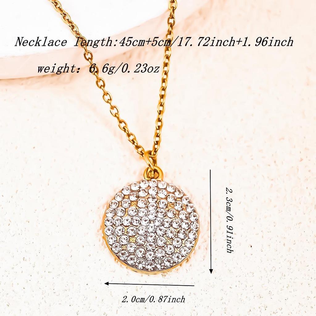 Women's Sporty Chic Rhinestone Ball Pendant Necklace