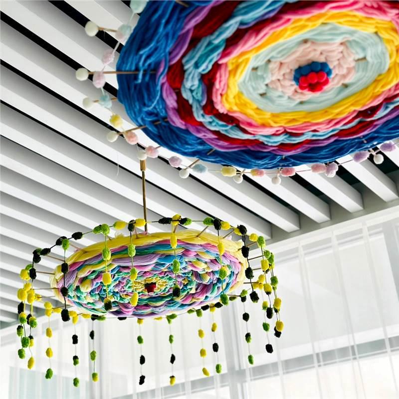 

Креативный набор пряжи для детского сада: Подставка для зонтов ручной работы и подвесные украшения Light Blue 50m Thick 6mm